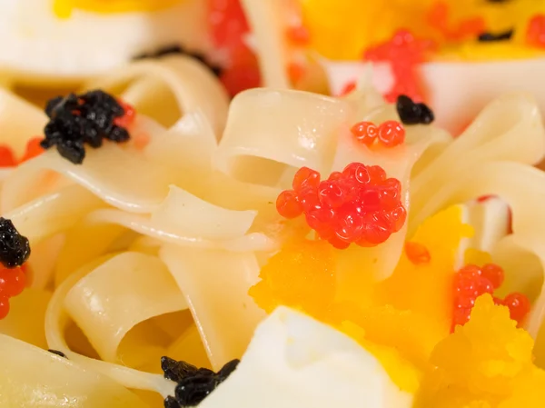 Pasta Collection - Tagliatelle With Caviar — Stock Photo, Image