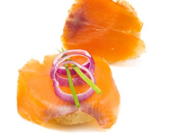 Somon ile lezzetli sandviçler