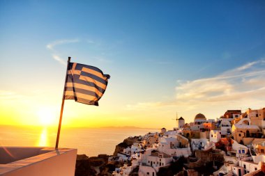 Oia 'da gün batımı, Santorini