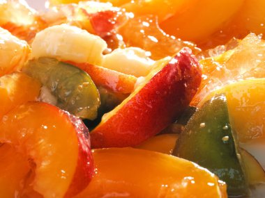 Jelatin tatlı arka plan üzerinde