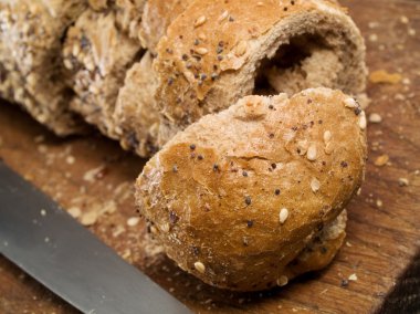 Arka plan üzerinde kesme ekmek