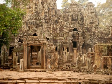 Details of stone carvings at Bayon Temple