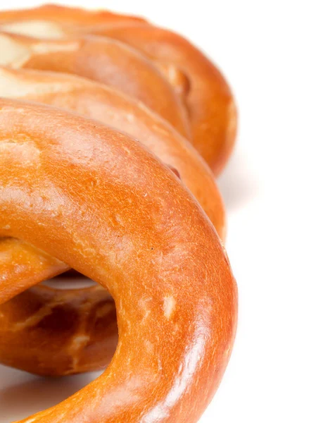 Saboroso Pretzels no fundo — Fotografia de Stock