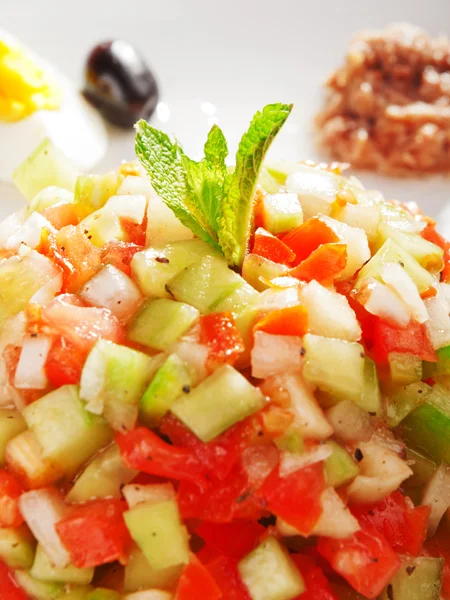 Tunisian salad with cucumbers — Stock Photo, Image