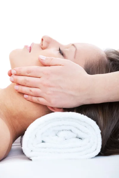 Young woman having massage — Stock Photo, Image