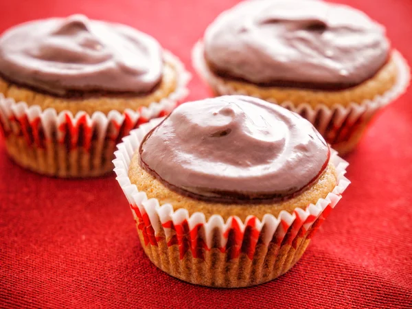 Cupcake con glassa al cioccolato — Foto Stock