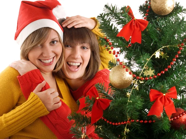 Vrouwen vieren van Kerstmis — Stockfoto