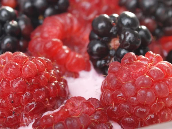 Obstsalat im Hintergrund — Stockfoto