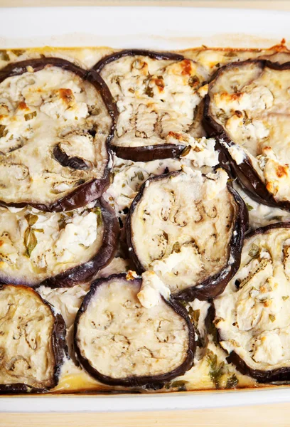 Aubergines met kaas casserole — Stockfoto