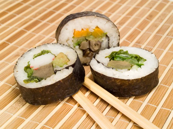 Sutiã asiático sushi — Fotografia de Stock