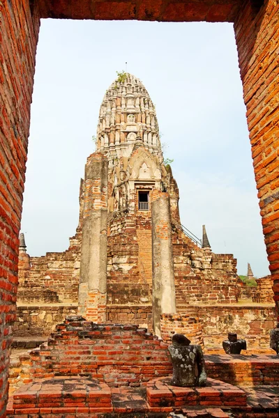 扫管笏帕玛哈泰寺大城府 — 图库照片