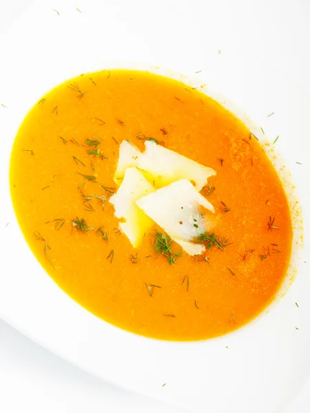 Soupe à la crème de carotte — Photo