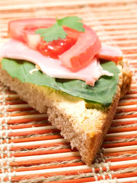 Tasty Sandwich on background — Stock Photo, Image