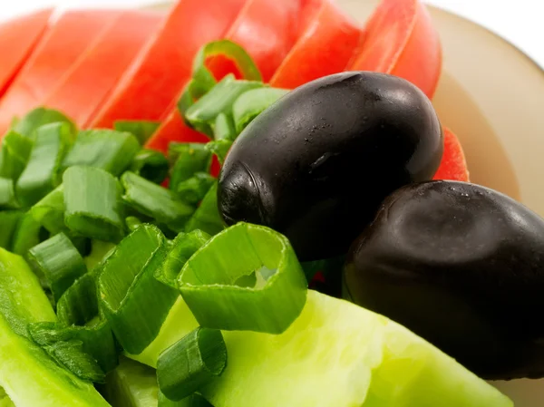 Tasty Salad on background — Stock Photo, Image