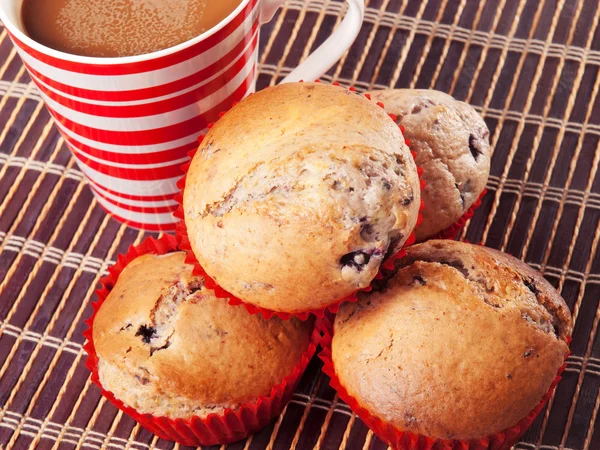 Muffins μούρων με καφέ — Φωτογραφία Αρχείου