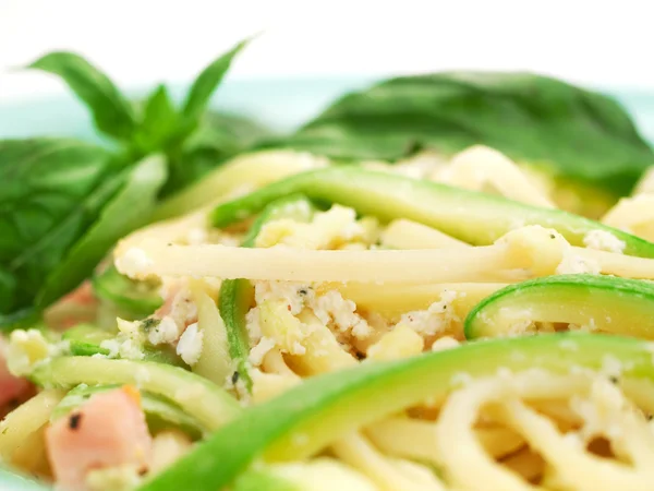 Spaghetti with Zucchini and Cheese — Stock Photo, Image