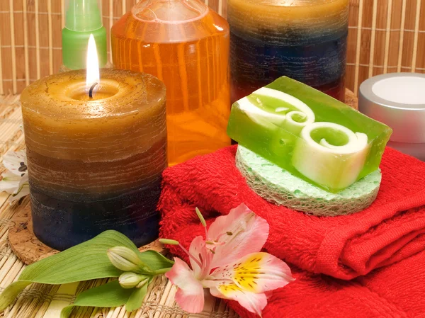 Conceito de aromaterapia e cuidados com a pele — Fotografia de Stock