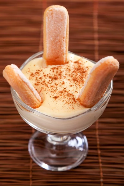 Homemade vanilla cream — Stock Photo, Image