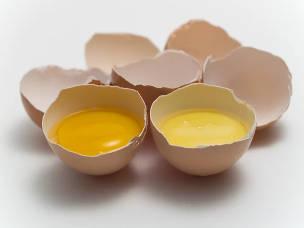 Raw eggs on background — Stock Photo, Image