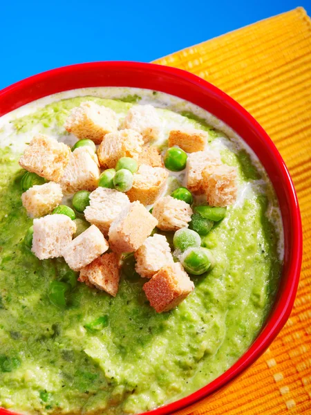 Pea cream soup — Stock Image Pea cream soup Royalty Free Stock Images