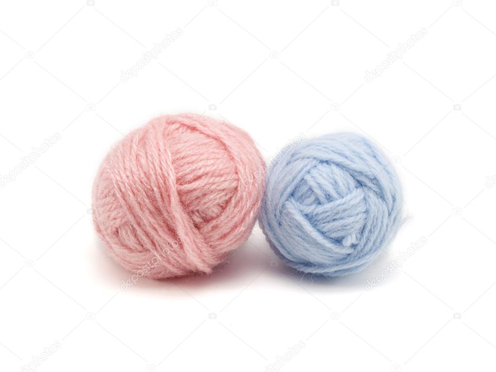 Balls of knitting yarn