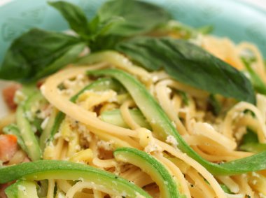 Makarna Linguini ile zuchini