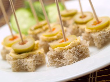 arka plan üzerinde lezzetli mezeler