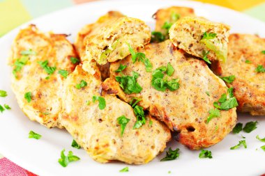 Kabak kroket arka plan üzerinde