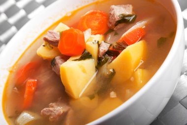 Sebze çorbası Dana eti