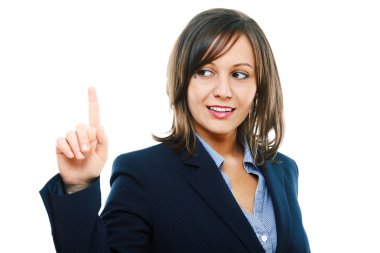 Businesswoman pointing