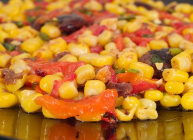 Arka plan üzerinde Meksika salatası