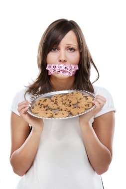 Young woman on a diet clipart