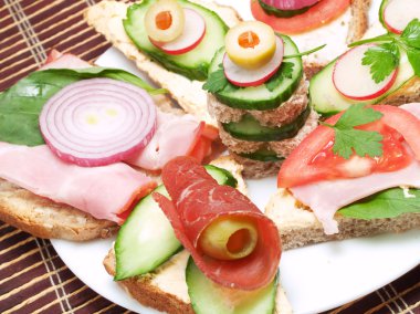 Meze arka plan üzerinde kapat