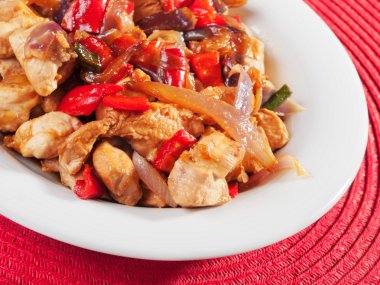 Fried chicken kırmızı biber ile