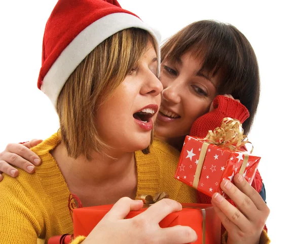 Women with christmas presents — Stock Photo, Image
