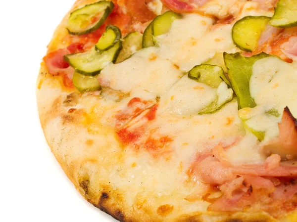 Maukas Pizza taustalla — kuvapankkivalokuva