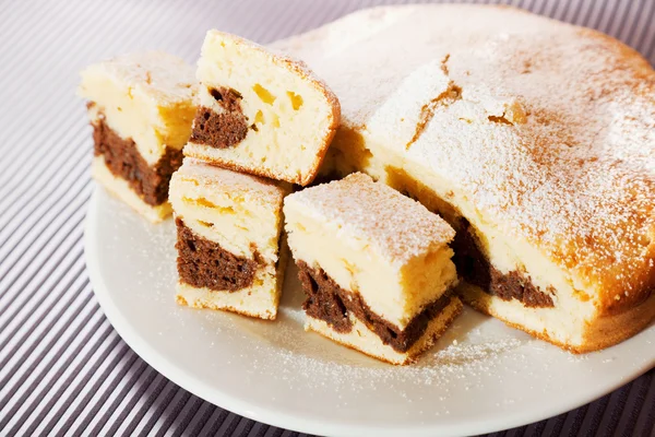 Homemade cake cut — Stock Photo, Image