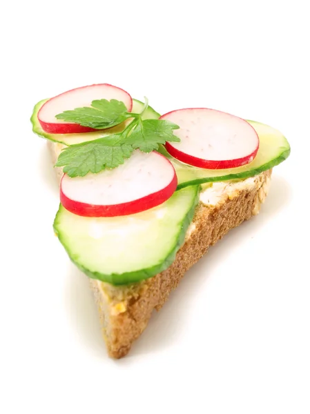 Sandwich Vegetariano sobre fondo —  Fotos de Stock
