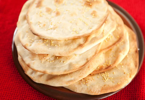 Homemade Flatbread on background — Stock Photo, Image