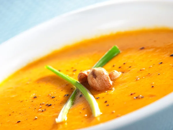 Soupe à la crème de saumon — Photo