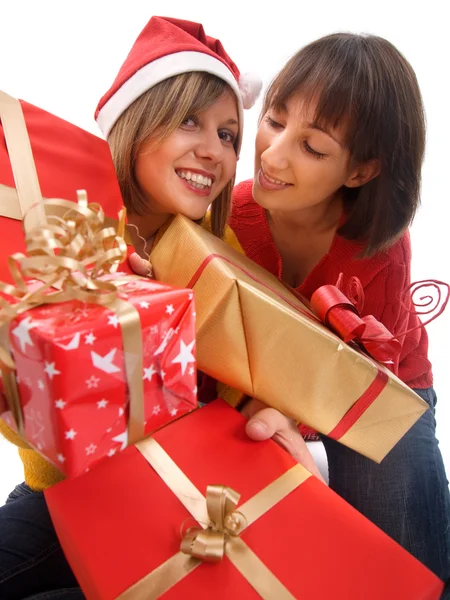 Women with christmas presents — Stock Photo, Image