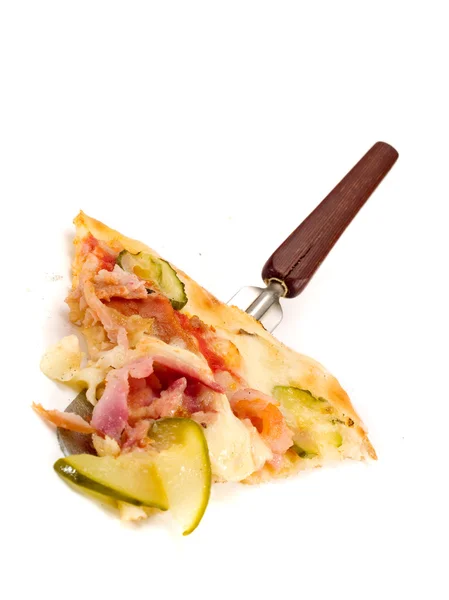 Lekker eten van Pizza — Stockfoto