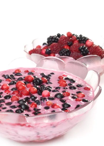 Iogurte de frutas silvestres — Fotografia de Stock