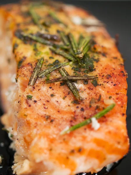 Baked salmon with rosemary — Stock Photo, Image