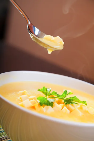 Sopa de creme de batata — Fotografia de Stock