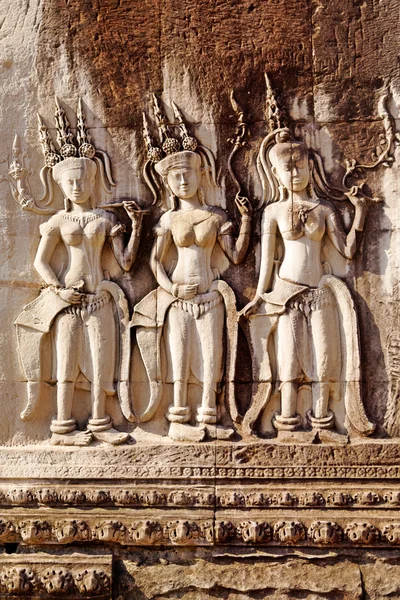 Apsara carving, Angkor wat — Stock Photo, Image