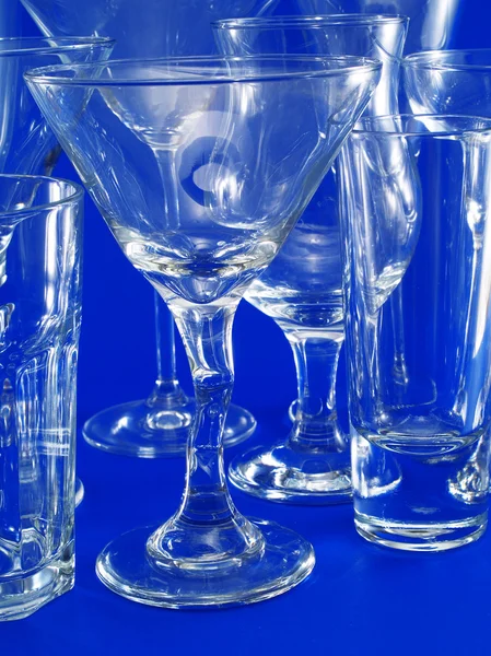 Empty Cocktail Glasses — Stock Photo, Image