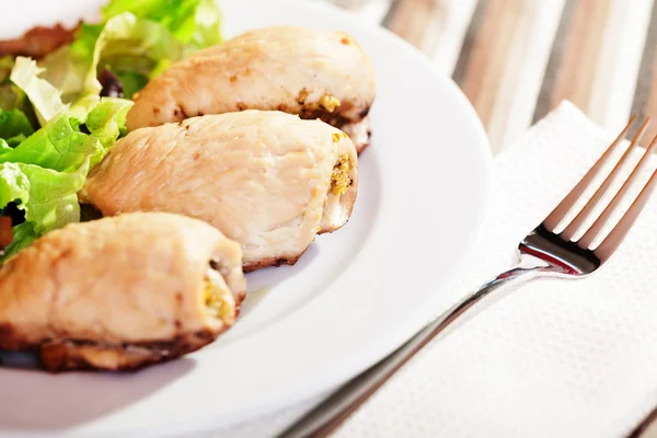 Turkey roulade with herbs — Stock Photo, Image