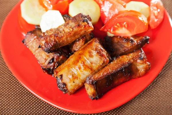 Baked pork ribs — Stock Photo, Image