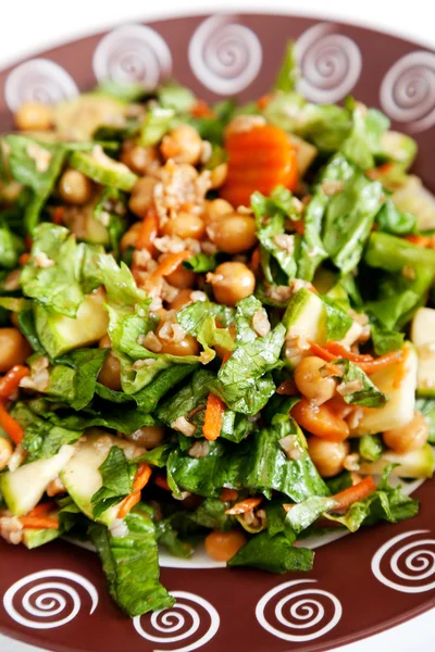 Salat mit Kichererbsen und Karotten — Stockfoto